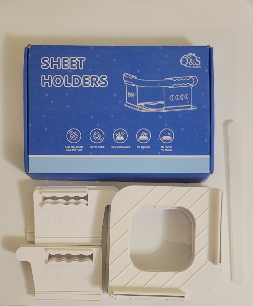 Bed Sheet Holders for Corners, Sheet Holders Keep Sheets Firm & Tight - Lock Fit