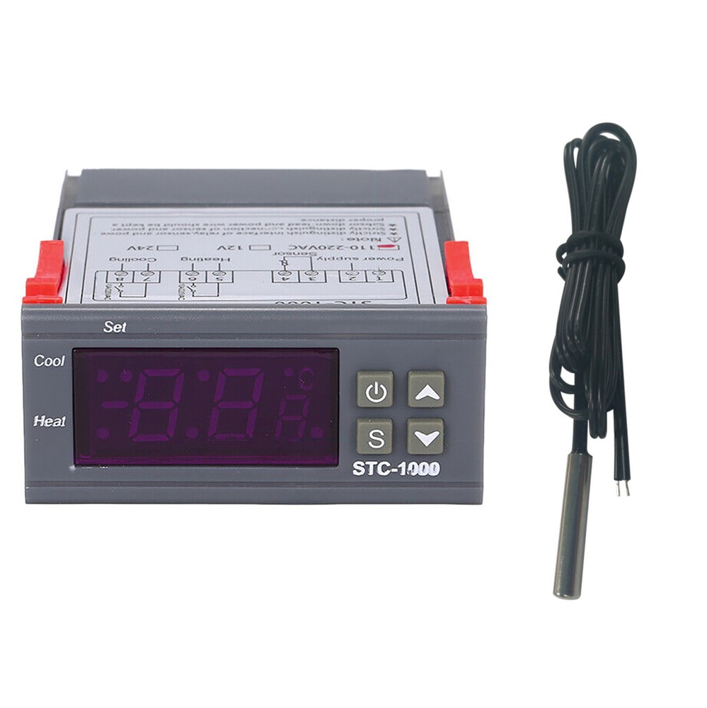 1 PC Aquarium Thermostat NTC Sensor STC-1000 Digital Temperature Controller