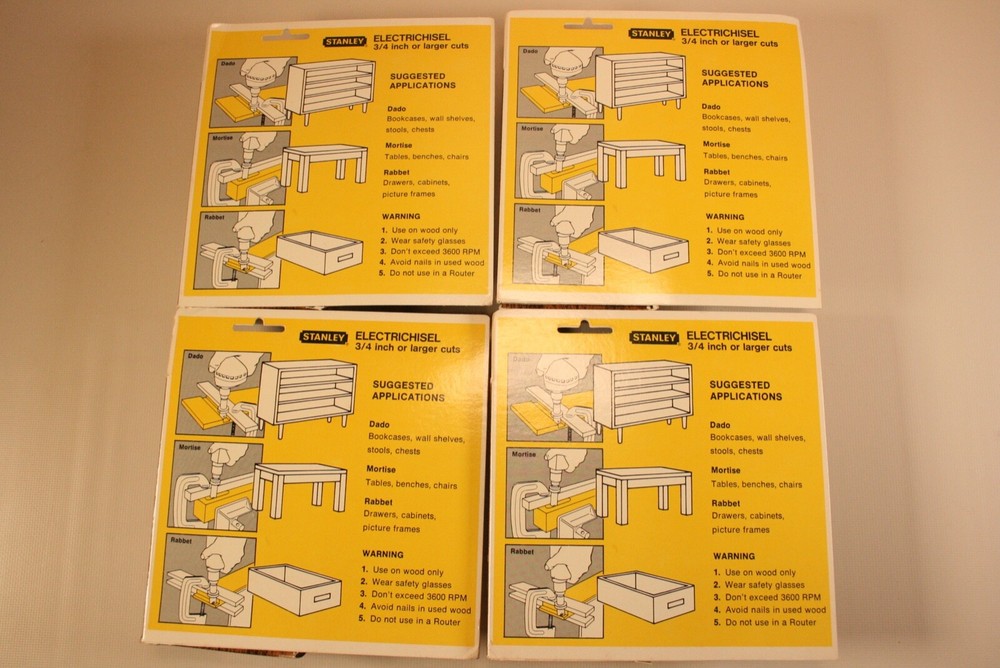 Box of Four Stanley 3/4" Electrichisel, NOS