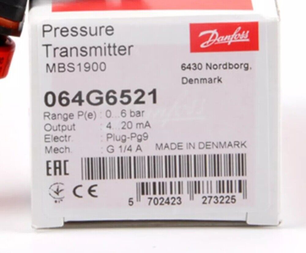 1pcs Danfoss MBS1900 pressure sensor 064G6521