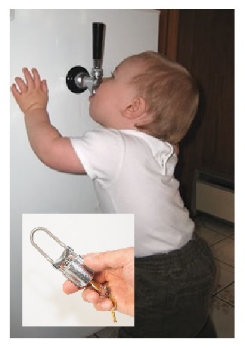 BEER TAP FAUCET LOCK FITS MOST STANDARD USA BEER TAPS AND FAUCETS WRAP AROUND