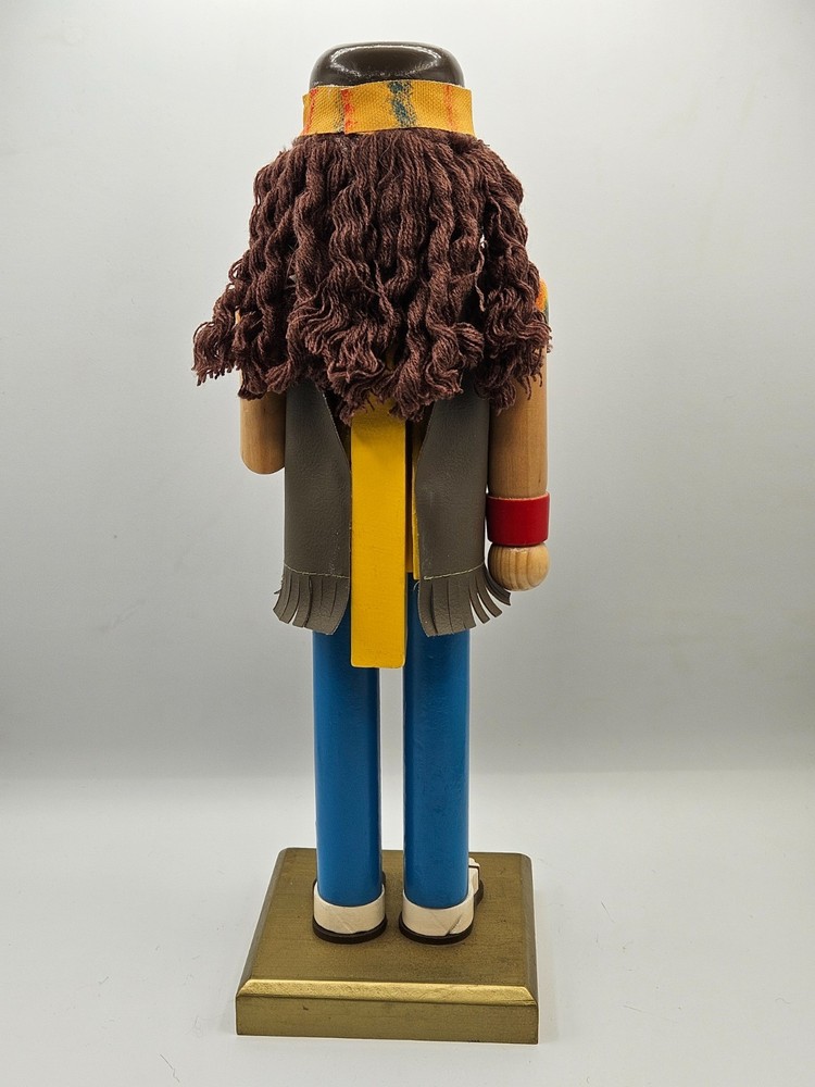 Vintage Decorative Nutcracker Hippie Man Christmas Nutcracker 2009 Target 14 in.