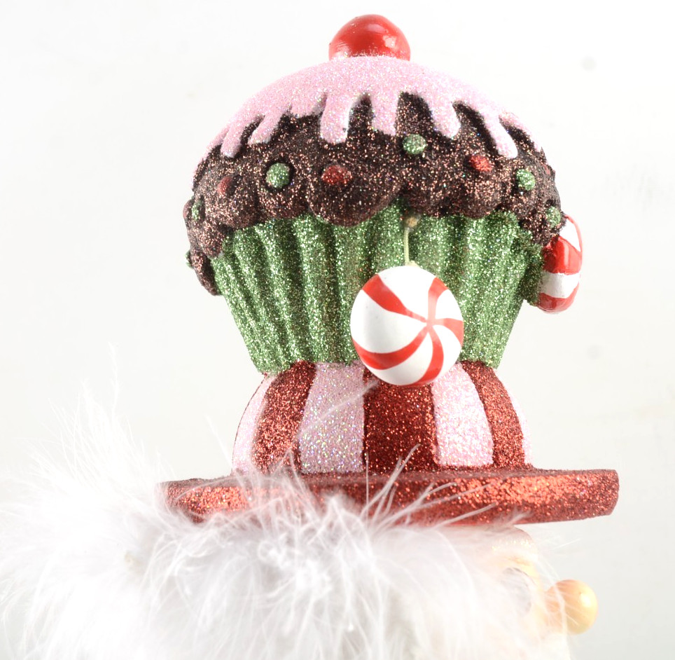Kurt Adler Hollywood Nutcracker Candy Cupcake Hat Nutcracker w Box 16.5" EUC