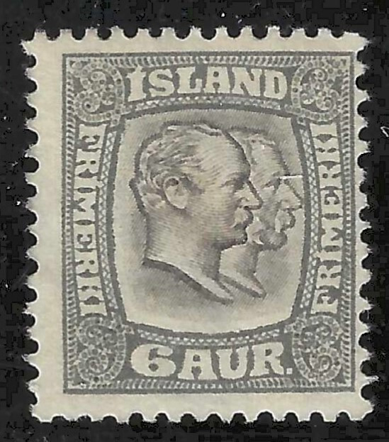 ICELAND # 75 MH ( a bit disturbed gum) Perf 13  ('22 SCV $60)