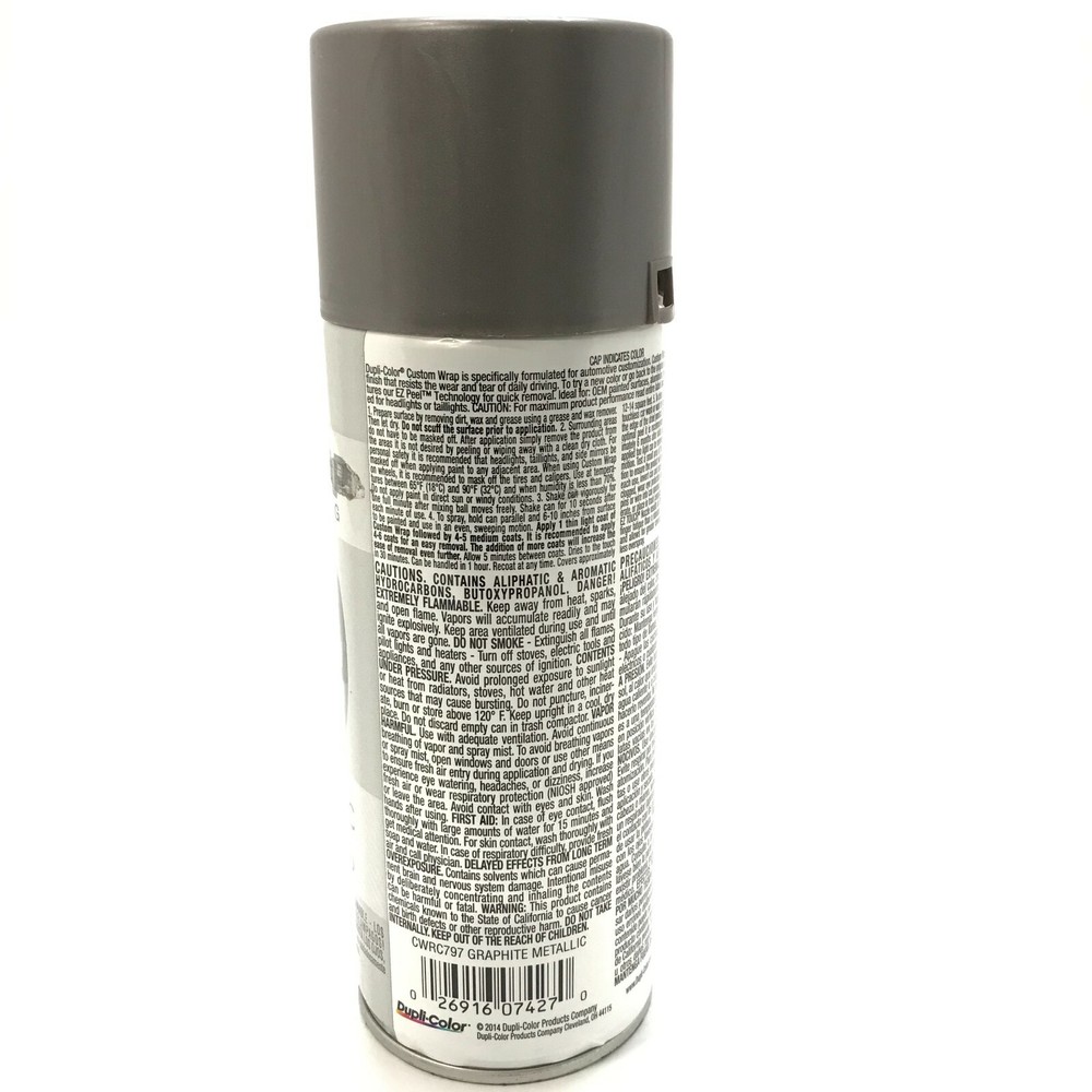 Duplicolor CWRC797-3 PACK MATTE GRAPHITE METALLIC CustomWrap -EZ Peel Technology