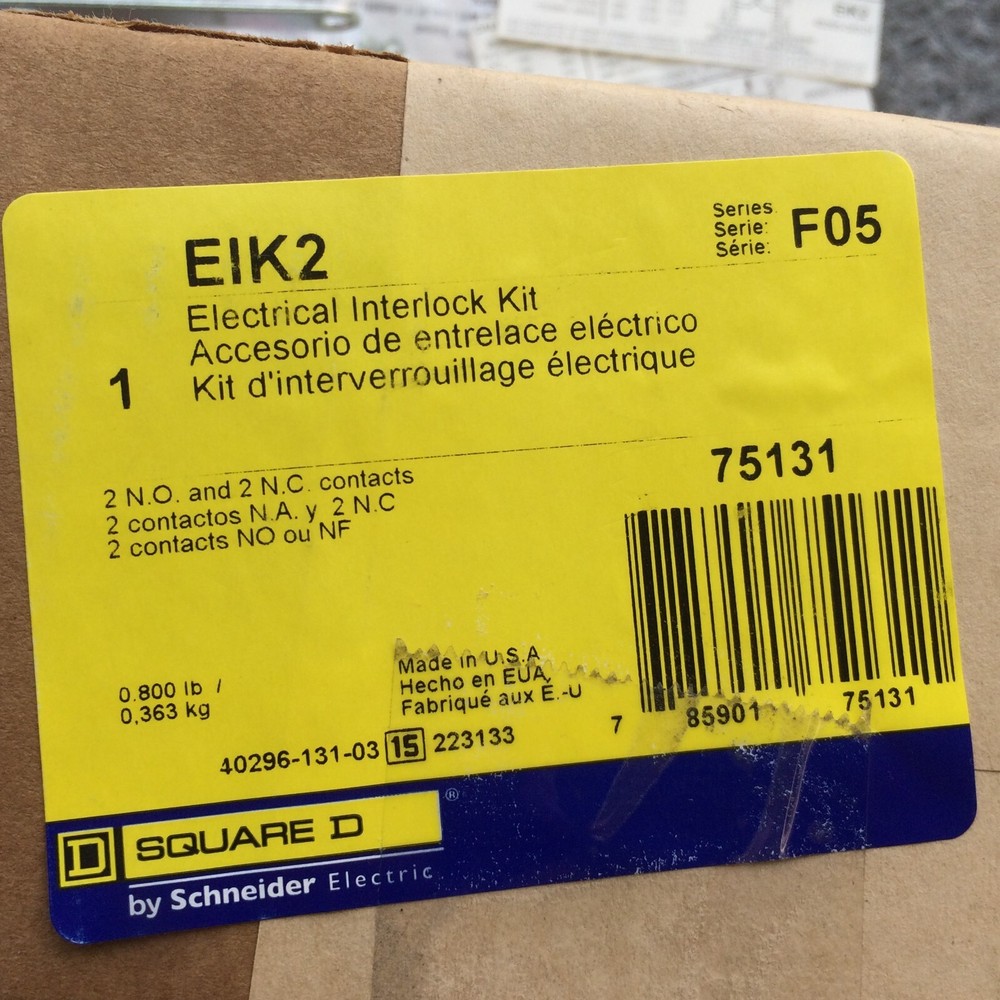 Square D EIK2 Electrical Interlock Kit New Open Box