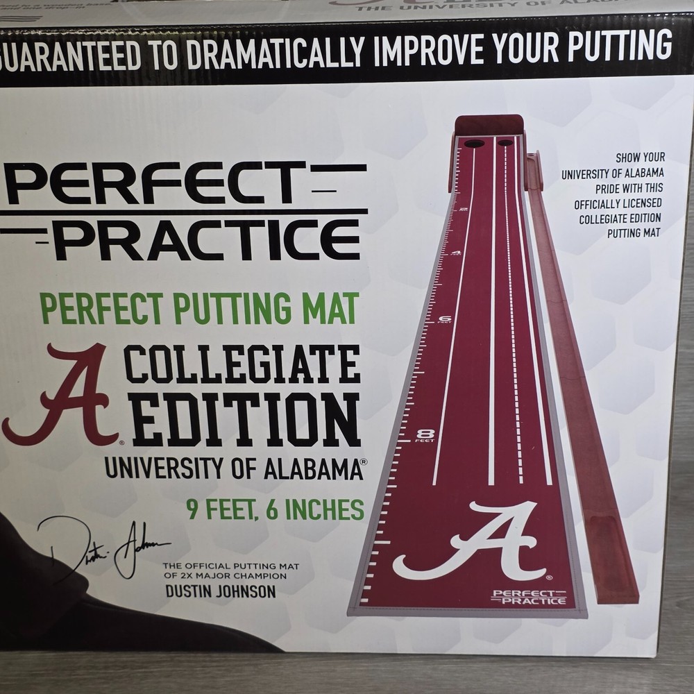 Perfect Practice Alabama University Golf Training Putting Mat 9'6" Ball Return