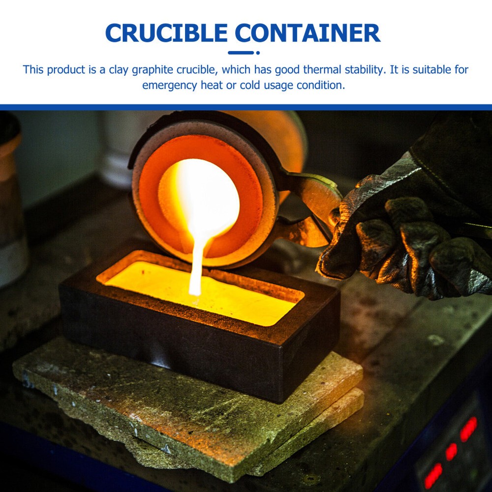 Silicon Crucible with Lid Household Melting Tool Graphite Small