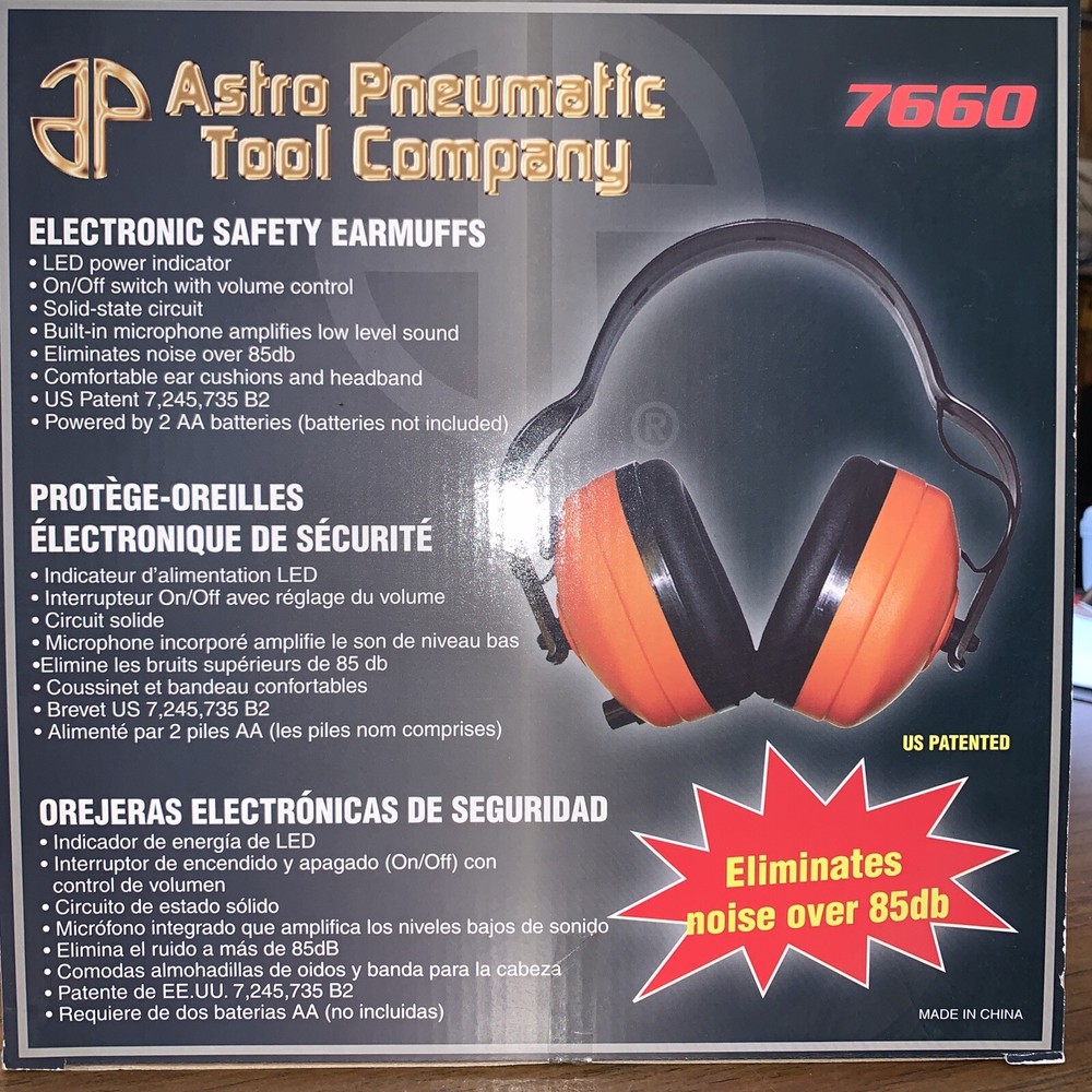 Electronic Safety Earmuffs with LED power indicator,volume control & Comfortable