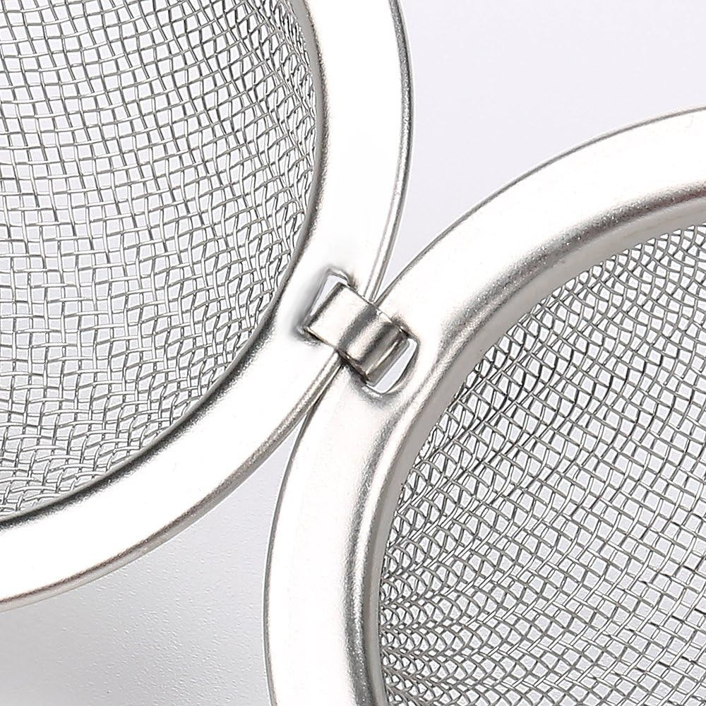 2PCS Stainless Steel Mesh Tea Infuser 2.1" Tea Ball Strainer with Hook