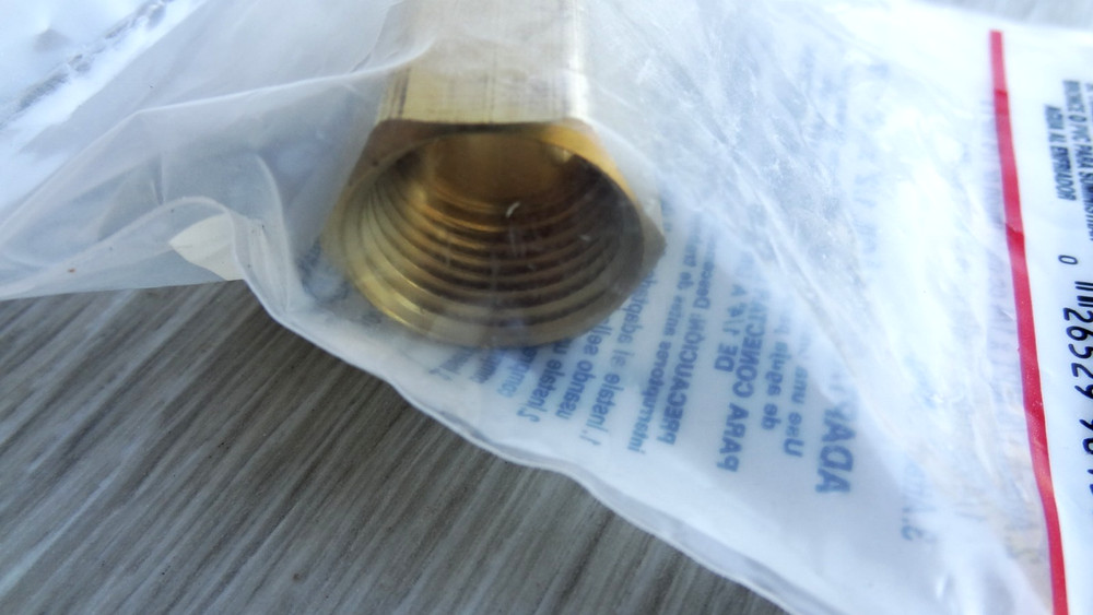 DIAL EASY ADAPTER 1/2" x 1/8" x 1/2" Attach to 1/2" Metal, Brass or PVC Pipe