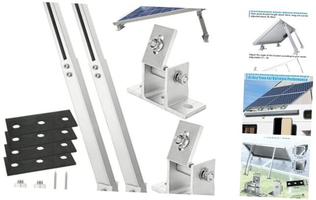 Adjustable Solar Panel Tilt Mount Brackets Aluminum Alloy Solar Panel 1 SET