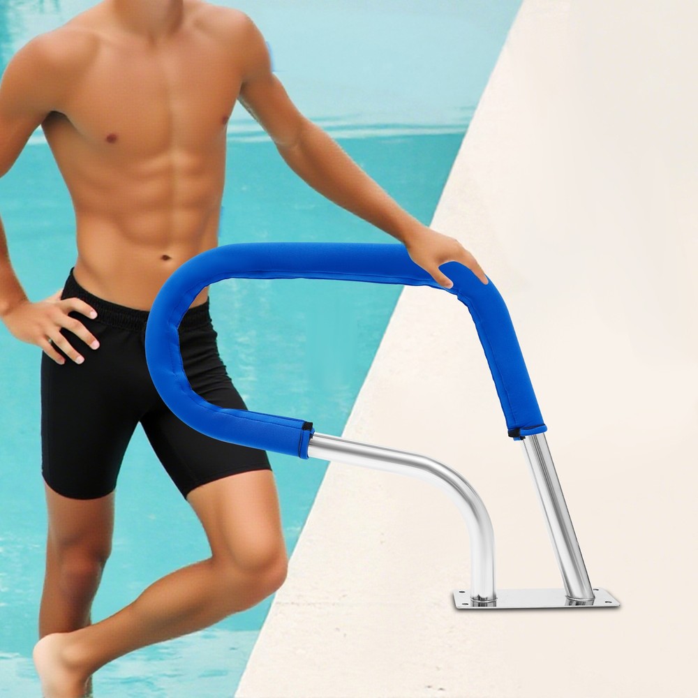 Pool Rail Pool Railing 304 Stainless Steel 264.55 LBS Load Capacity Silver Rustp