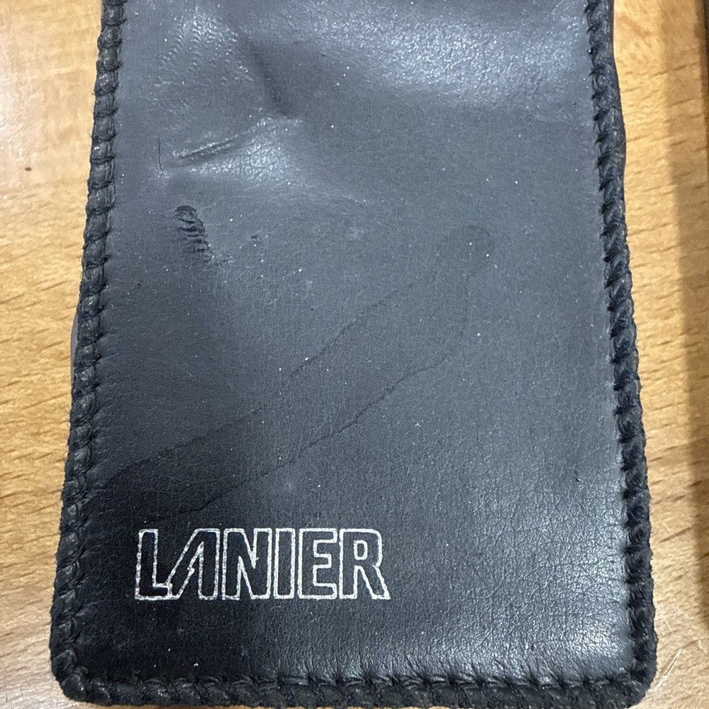 Lanier P-124 Microcassette Recorder And Leather Case - Untested