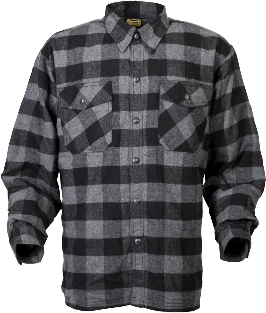 Scorpion Covert Flannel Shirt 4XL Black/Grey