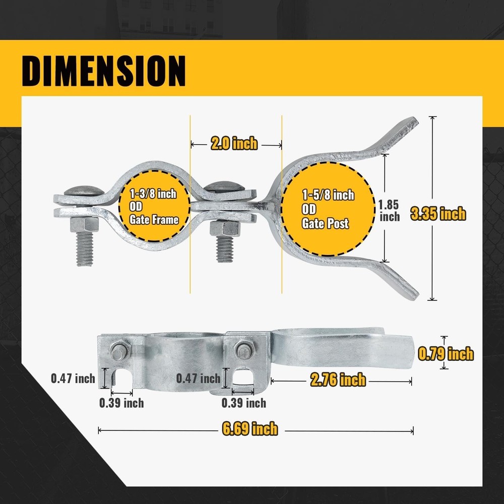Fence Fork Lock Galvanized Steel 1 PCS for Chain Link Gates Security
