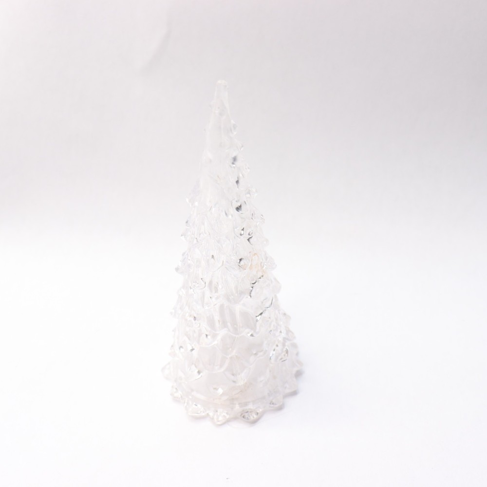 Glowing Christmas Tree Plastic White 2.16" x 2.16" x 4.72"