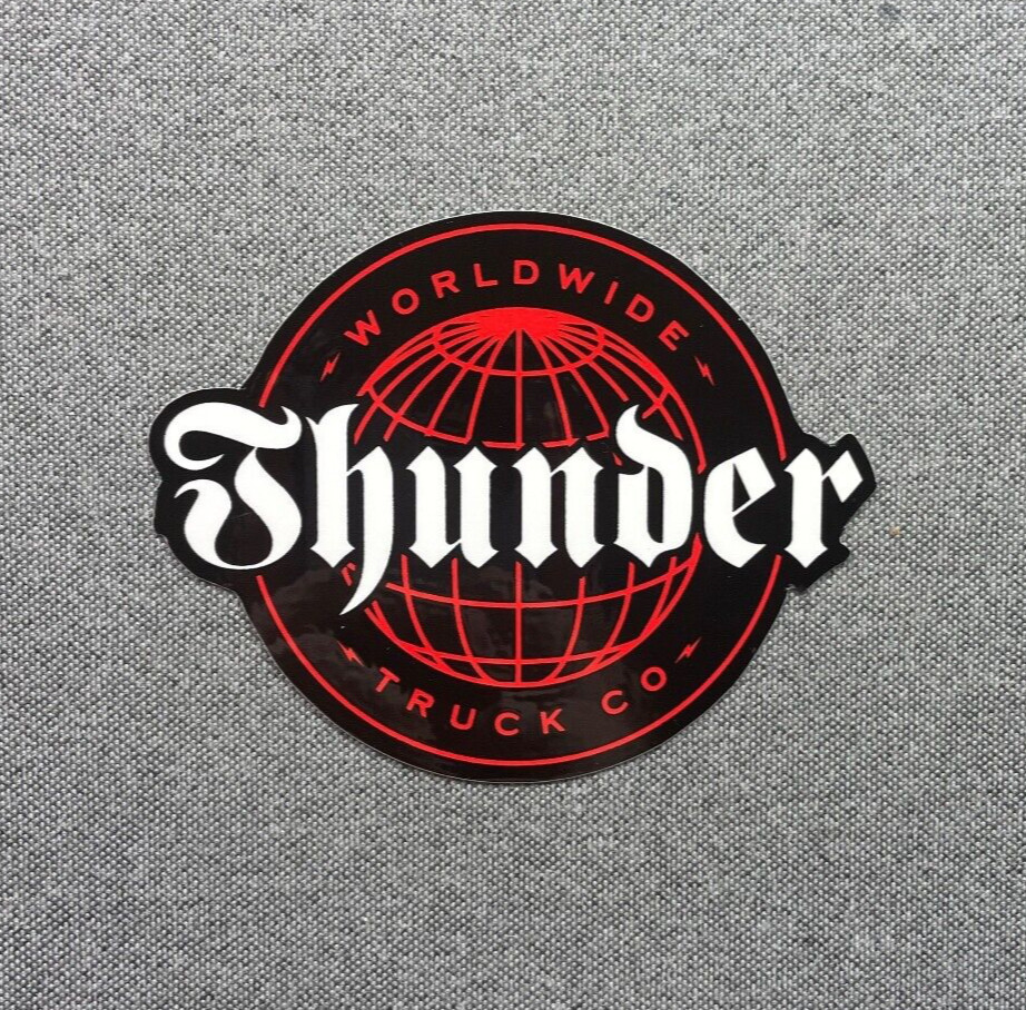 Thunder World Wide Skateboard Sticker 4"