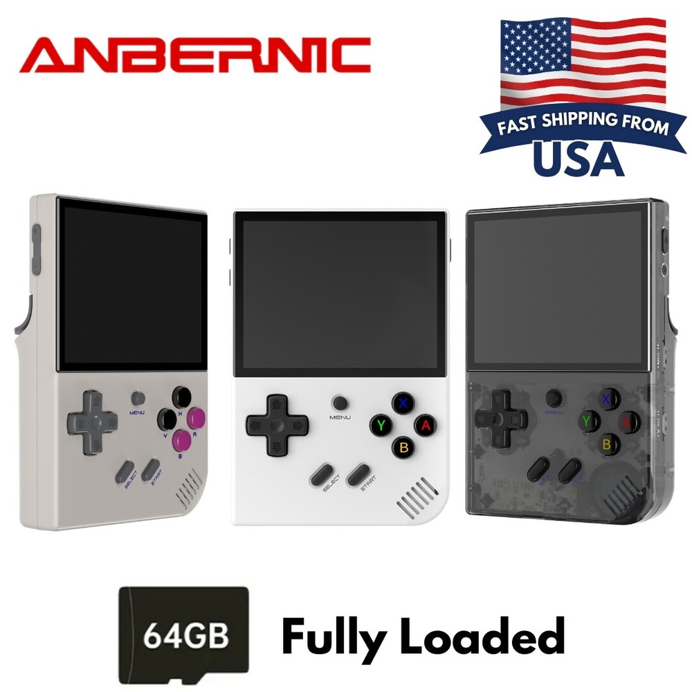 New Anbernic RG35XX Plus Retro Handheld Game Console 64GB Linux System