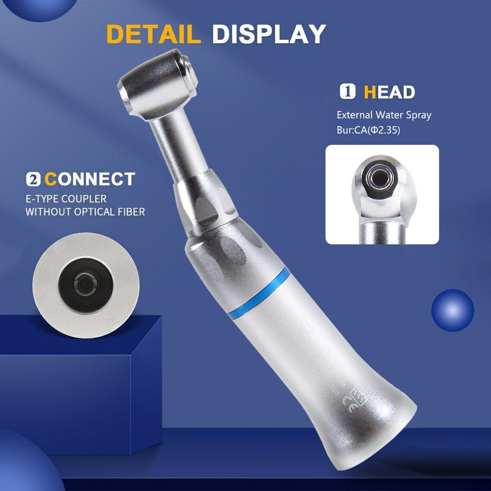 Dental Slow Low Speed Handpiece Contra Angle Push Button YAD