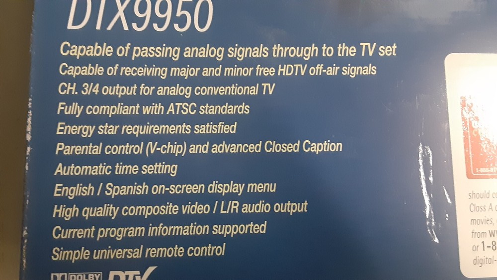 Open Box DIGITAL STREAM Analog Pass-Through DTV Converter Box Complete NICE!