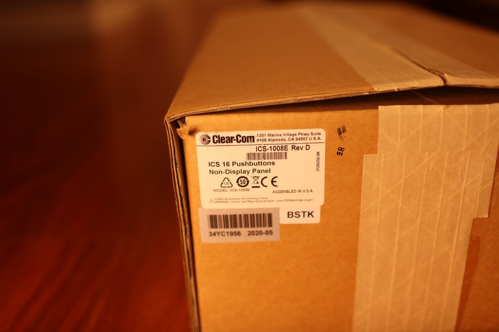 Clear-Com ICS-1008E ICS-1008 Display Pushbutton Panel New, Open Box