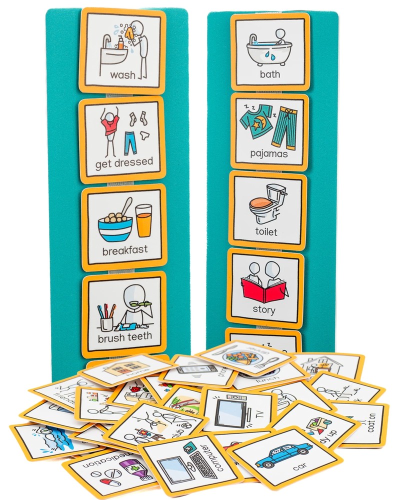 Visual Schedule Routine Chart with pecs Cards to Support communiation for Chi...