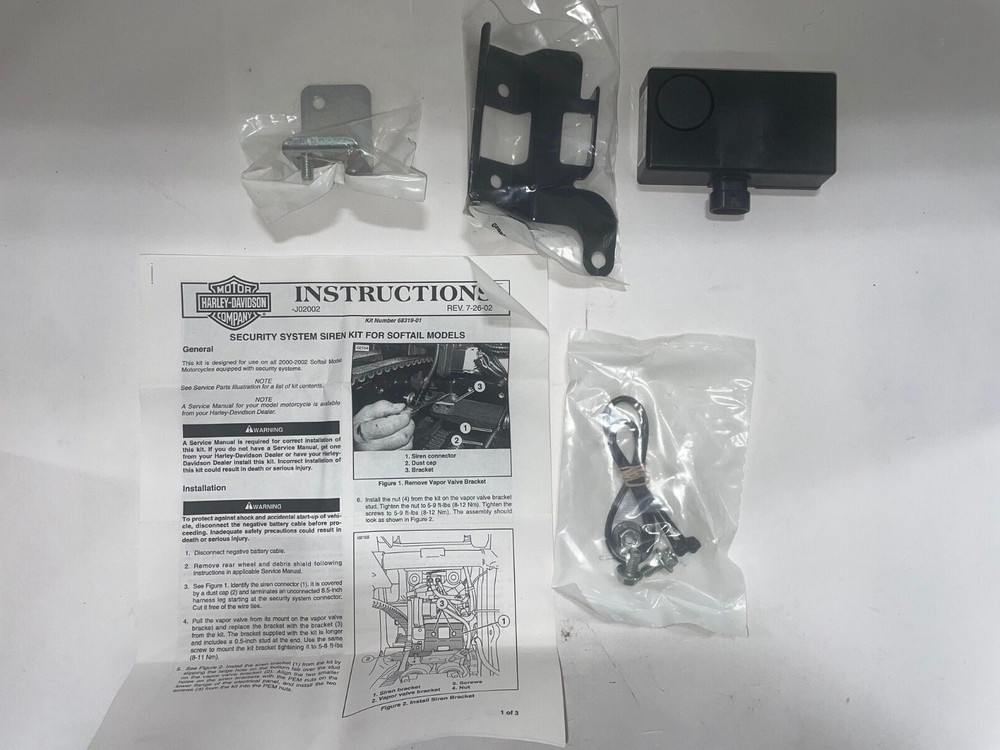 HARLEY-DAVIDSON SOFTAIL SECURITY SYSTEM SMART SIREN KIT 68319-01