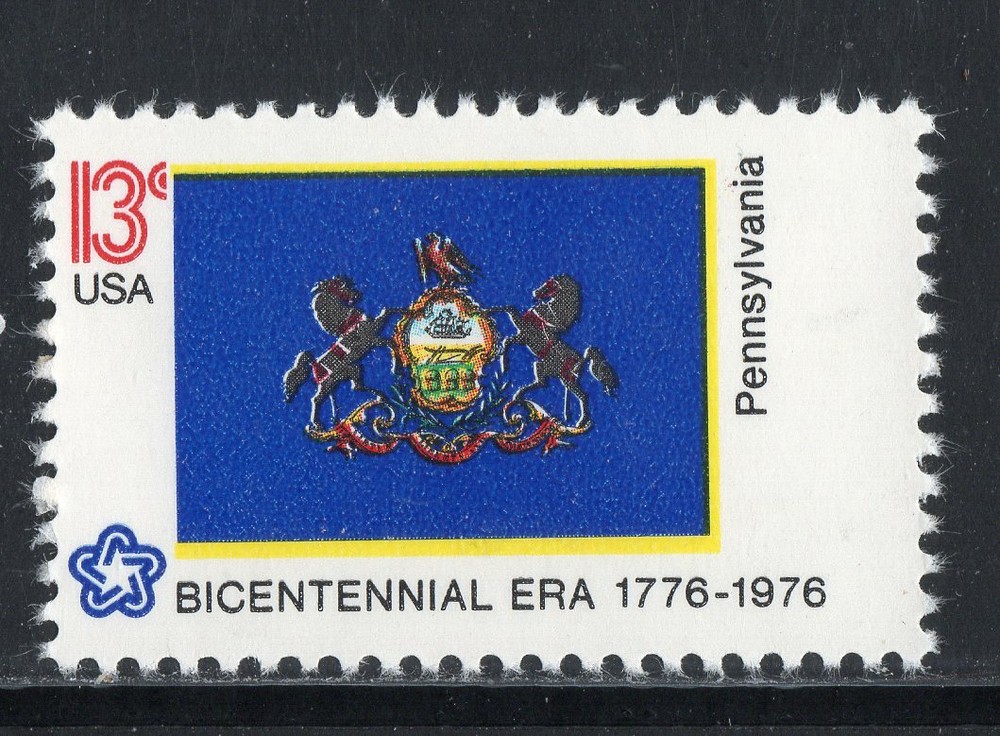 1634 * PENNSYLVANIA STATE FLAG  *  U.S. Postage Stamp MNH