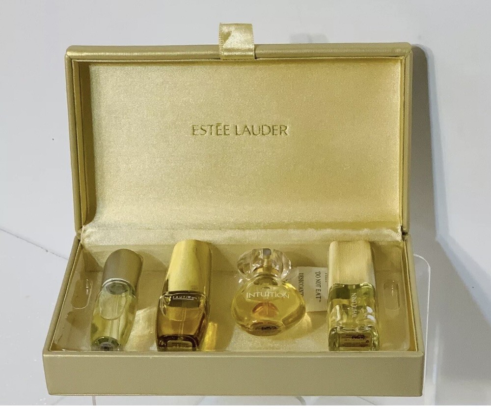 ESTEE LAUDER Mini Perfume Treasures 4 Pc Vintage *READ