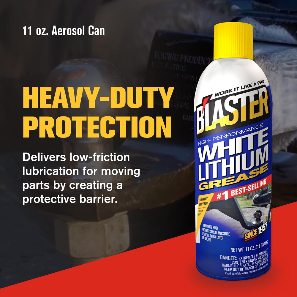 B’laster White Lithium Grease Spray – High-Performance 3 Pack