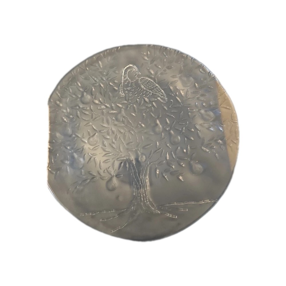 Partridge & Pear Tree Clear Glass Platter  13” Diameter