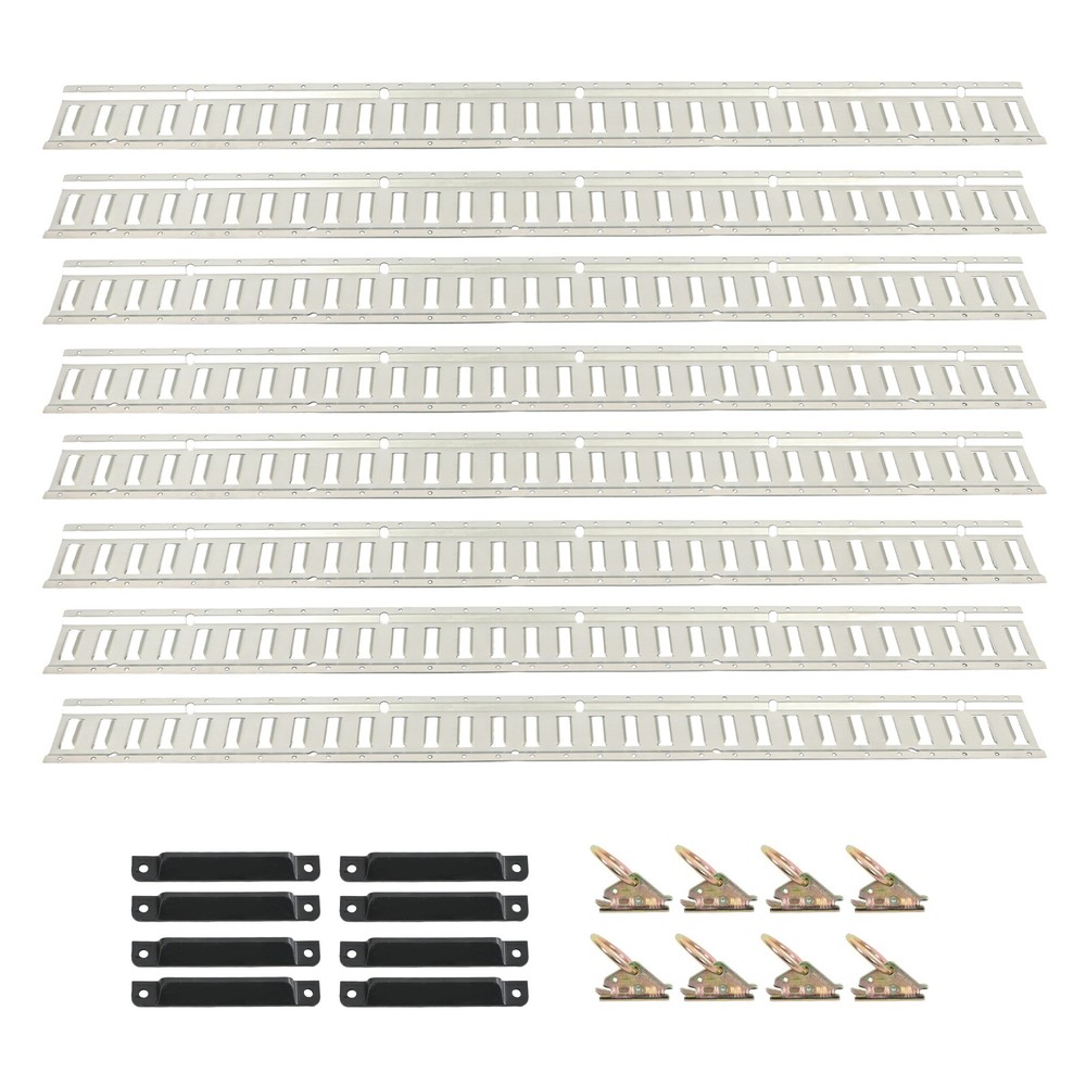 24PCS 5ft E Track Kit – for Enclosed Cargo Trailers Secure Tie-Down Rails