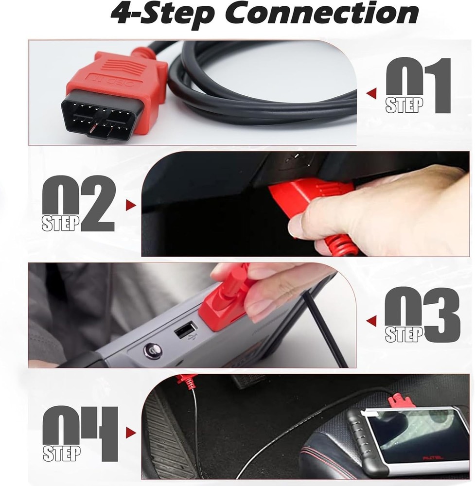 OBD2 II Main Test DB26 Cables for Diagnostic Scan Tools fits MaxiSys MS908PRO