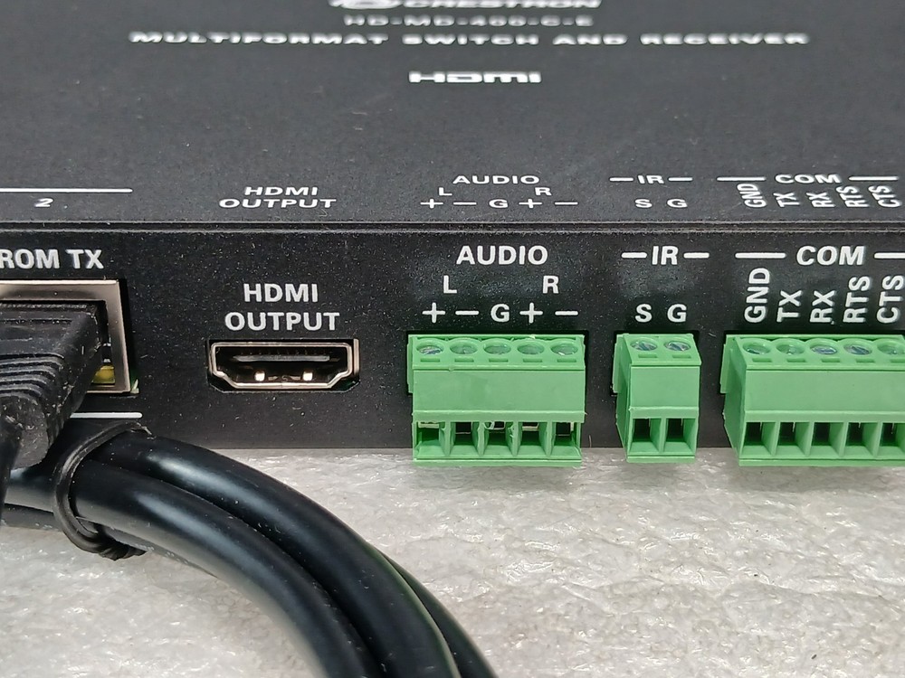 Crestron HD-MD-400-C-E Multiformat HDMI Transmitter & Receiver Set Tested w/ PSU