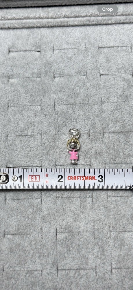 V232 S925 STERLING SILVER SALLY PEANUTS CHARACTER DANGLE CHARM
