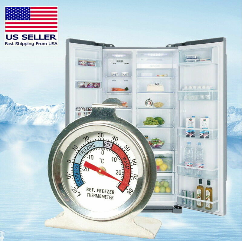 2PC Combo - Refrigerator Freezer & Oven Thermometer Stand Up Temperature Gauge