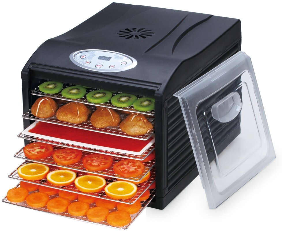 Samson "Silent" 6 Tray Dehydrator with Digital Controls & Stainless Steel Trays