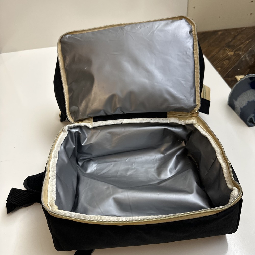 Breast Pump Backpack with cooler, USB Charging Port Black
