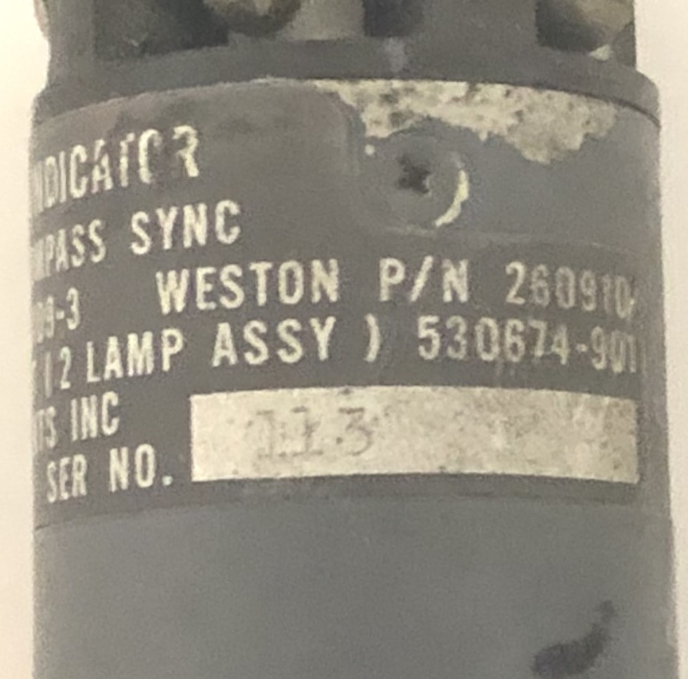 Boeing 747 Aircraft Compass Sync Indicator P/N 260910