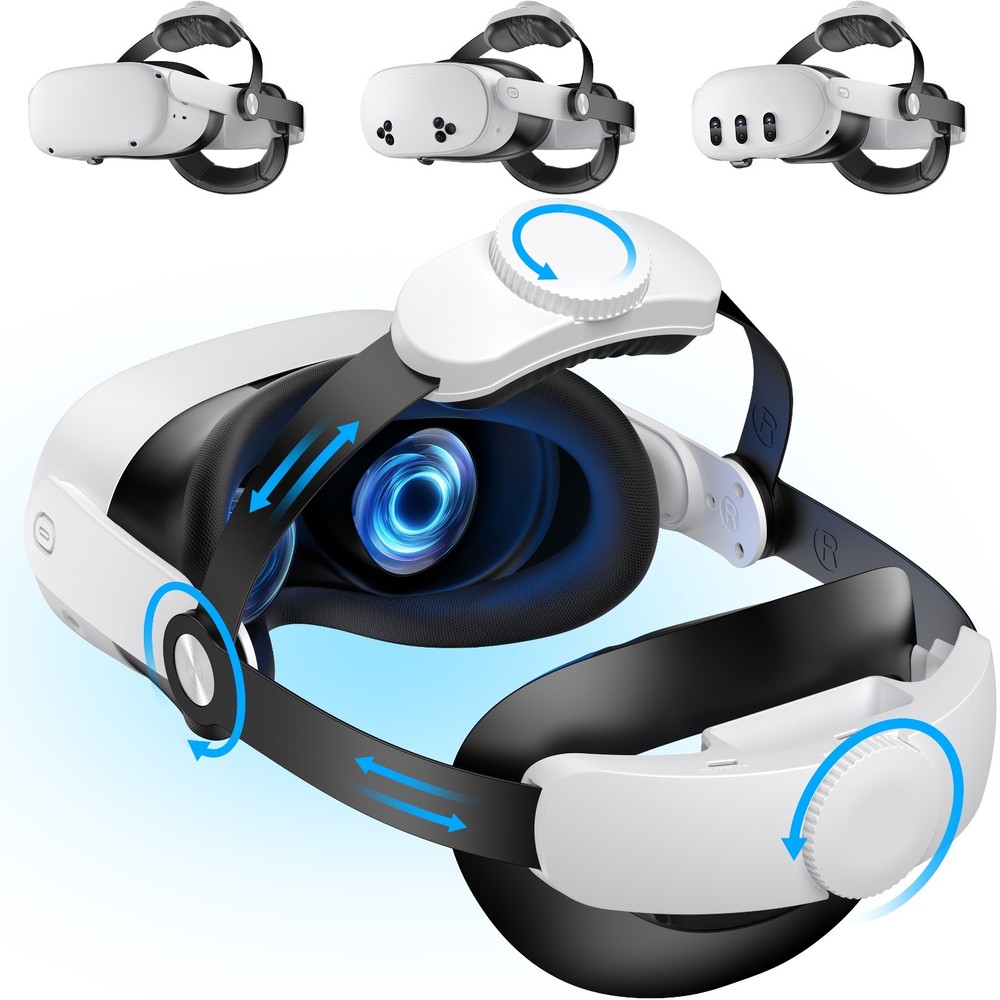 VR Headset Strap For Meta Quest 3/3s/Quest 2 Accessories,Elite Strap Replacement