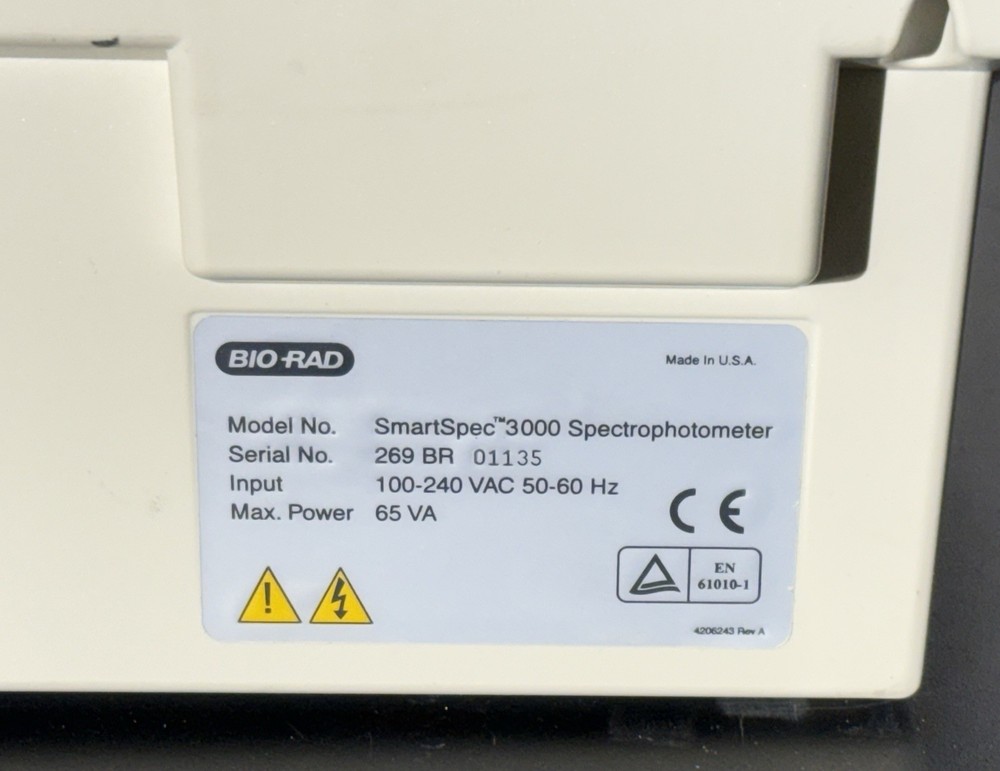 Bio-Rad SmartSpec 3000 UV-Vis Reader Spectrophotometer