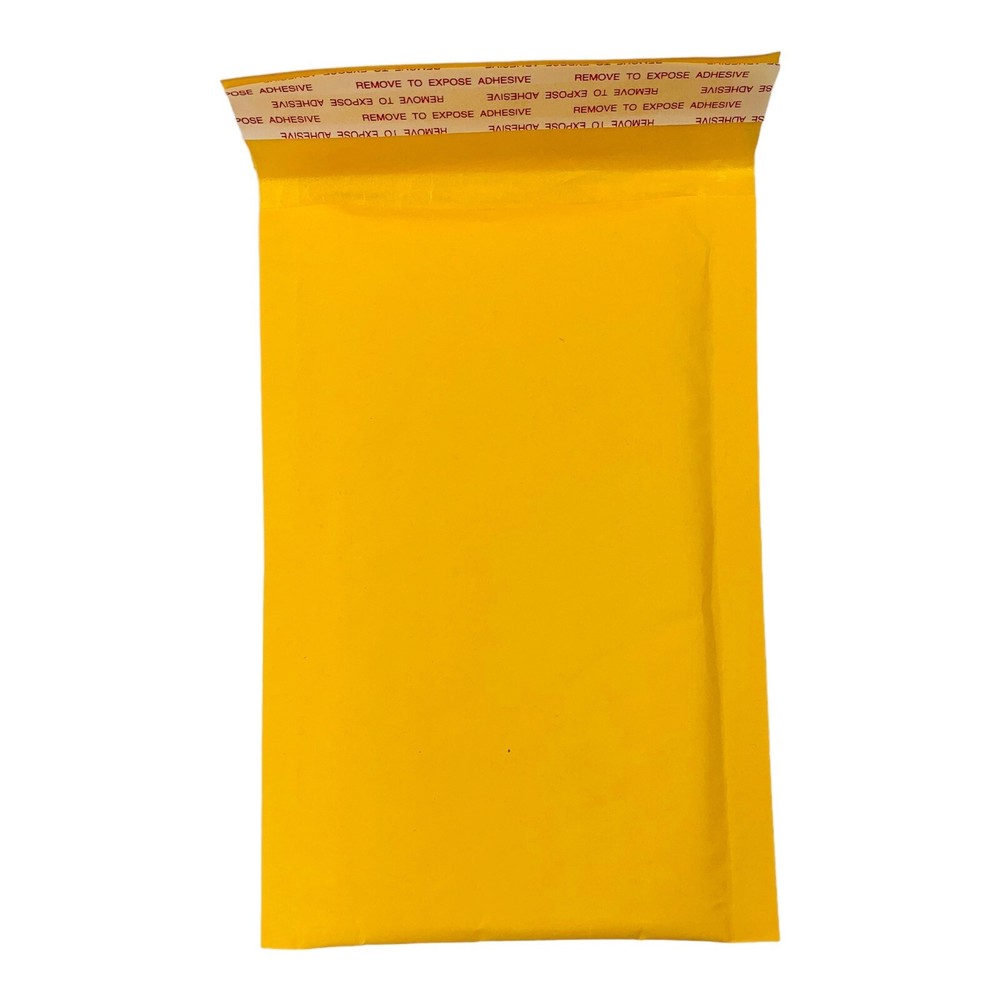 50 Count #000 Kraft Bubble Mailers Small Part Mailer 7" x 4" Inner Dimension