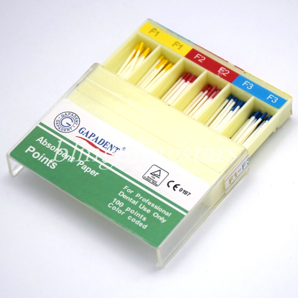 Dental Universal Root Canal Absorbent Paper Points 100 points /Box Color-coded