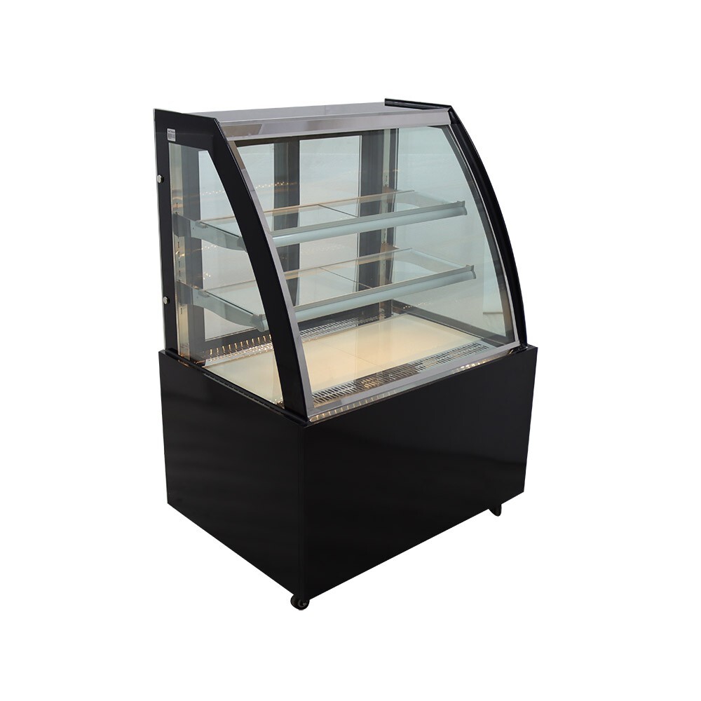 Floor-type Refrigerators Cake Showcase Bakery Display Cabinet220V w/Glass Shield