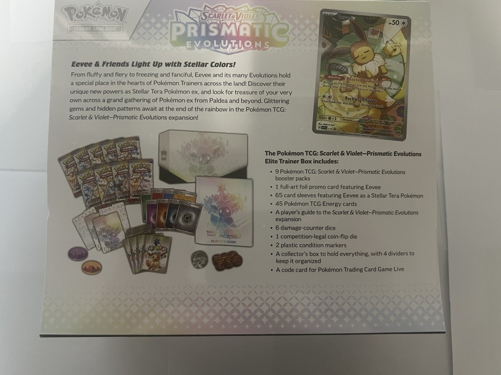 Prismatic Evolutions Elite Trainer Box Unopened English