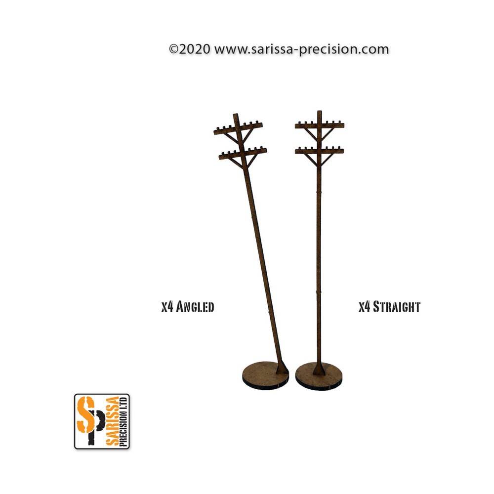 Sarissa Precision Terrain Telegraph Pole Set Pack SW (New)