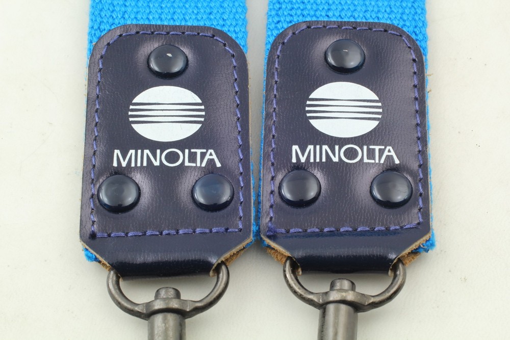 [MINT] Minolta Camera Neck Strap Blue White color From Japan
