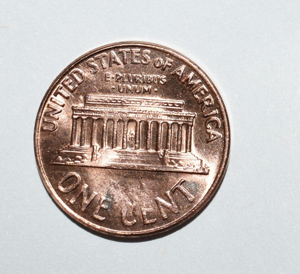 1970 D Strike Through Missing Letters Broad Strike Error R & O Uncirculated Red