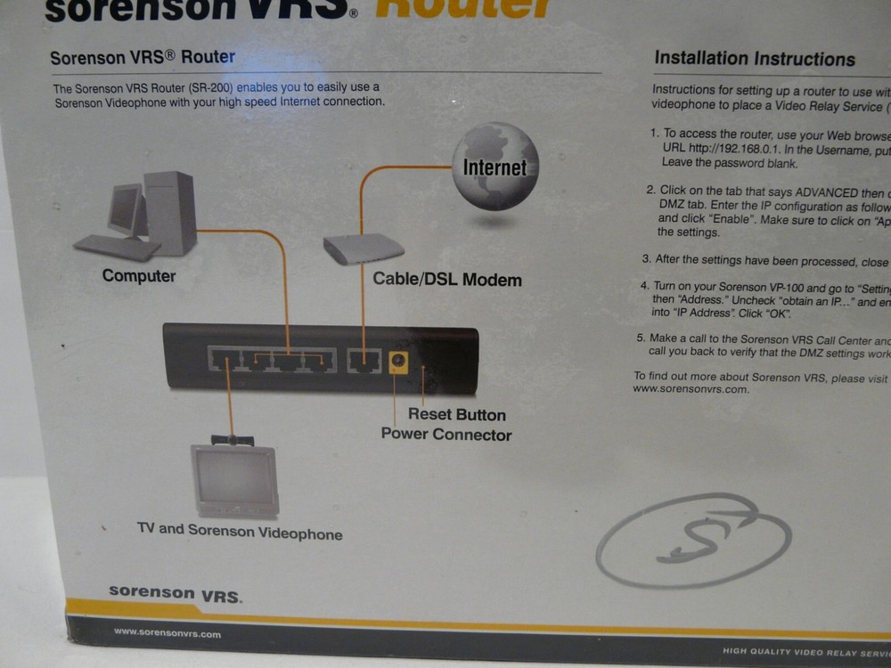 Sorenson VRS Router SR-200 New in package